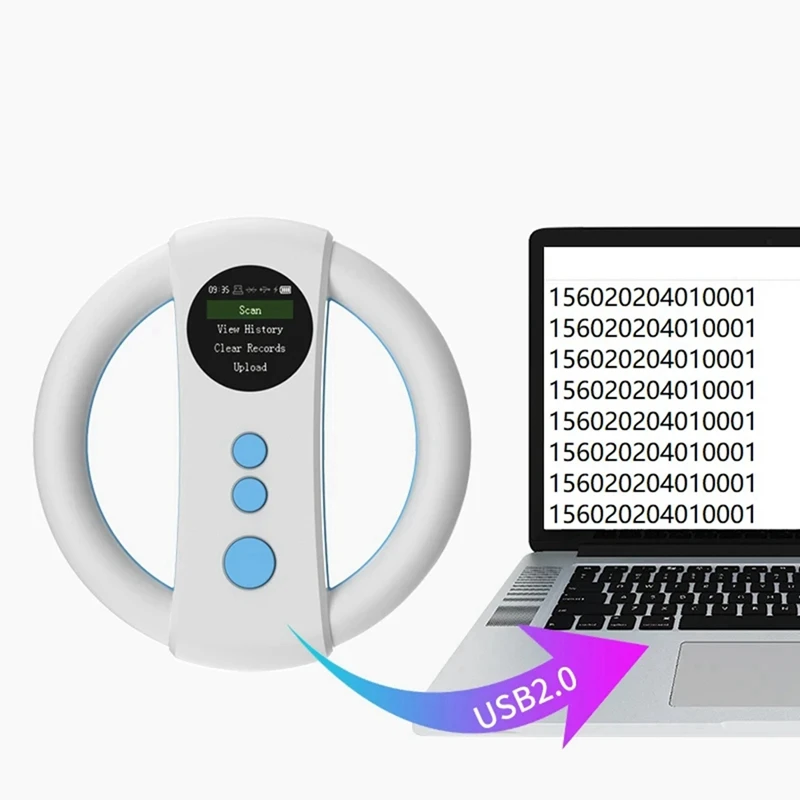 A82X-Animal Tag Reader 134.2Khz/125Khz Animal Chip Scanner 500 Records Memory Pet Information Reader