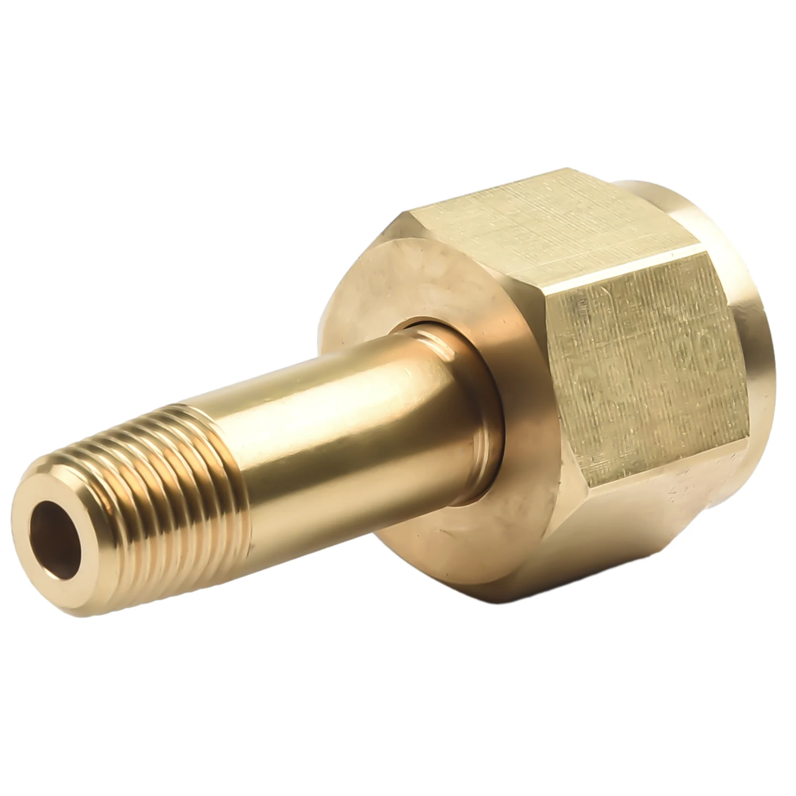 

Joint Regulator Inlet Nuts Quick Change RH Female Regulator .830-14 1/4\" NPT 2\" Long NUT - Brass Nipple - Brass