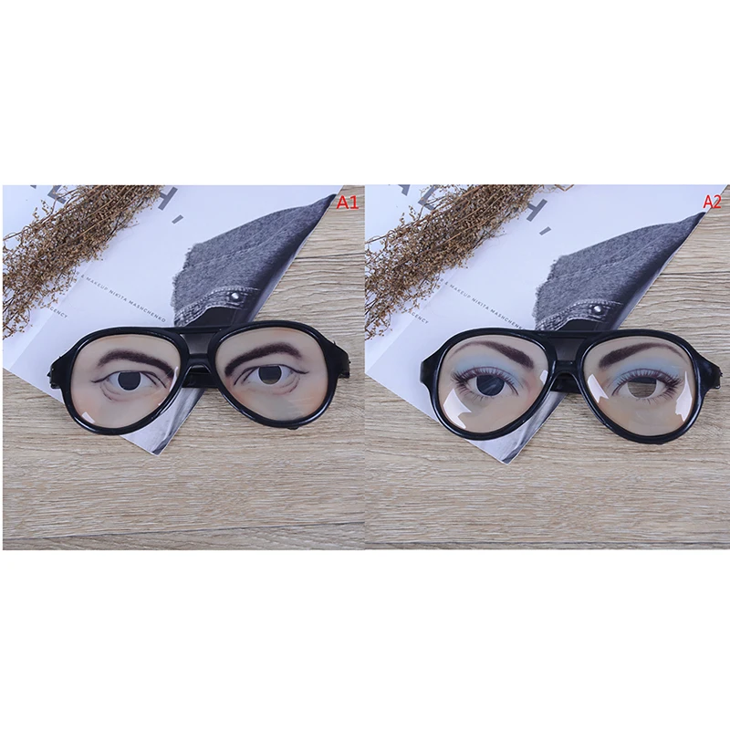 

1Pcs Pop Out Eye Drop Eyeball Prank Glasses Horror Scary Party Gags Practical Jokes Funny Toy