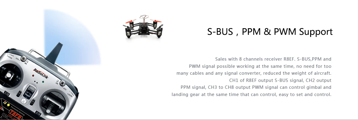 S-BUS,PPM and PWM signal possible working at the same time .