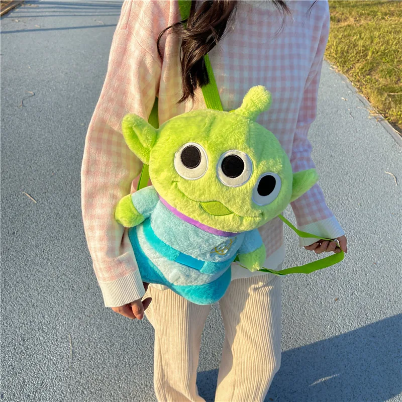 Disney-Pixar Toy Story Bolsa de pelúcia, monstro alienígena, desenho  animado bonito, bolsa de ombro anime, grande capacidade, bolsa de compras -  AliExpress