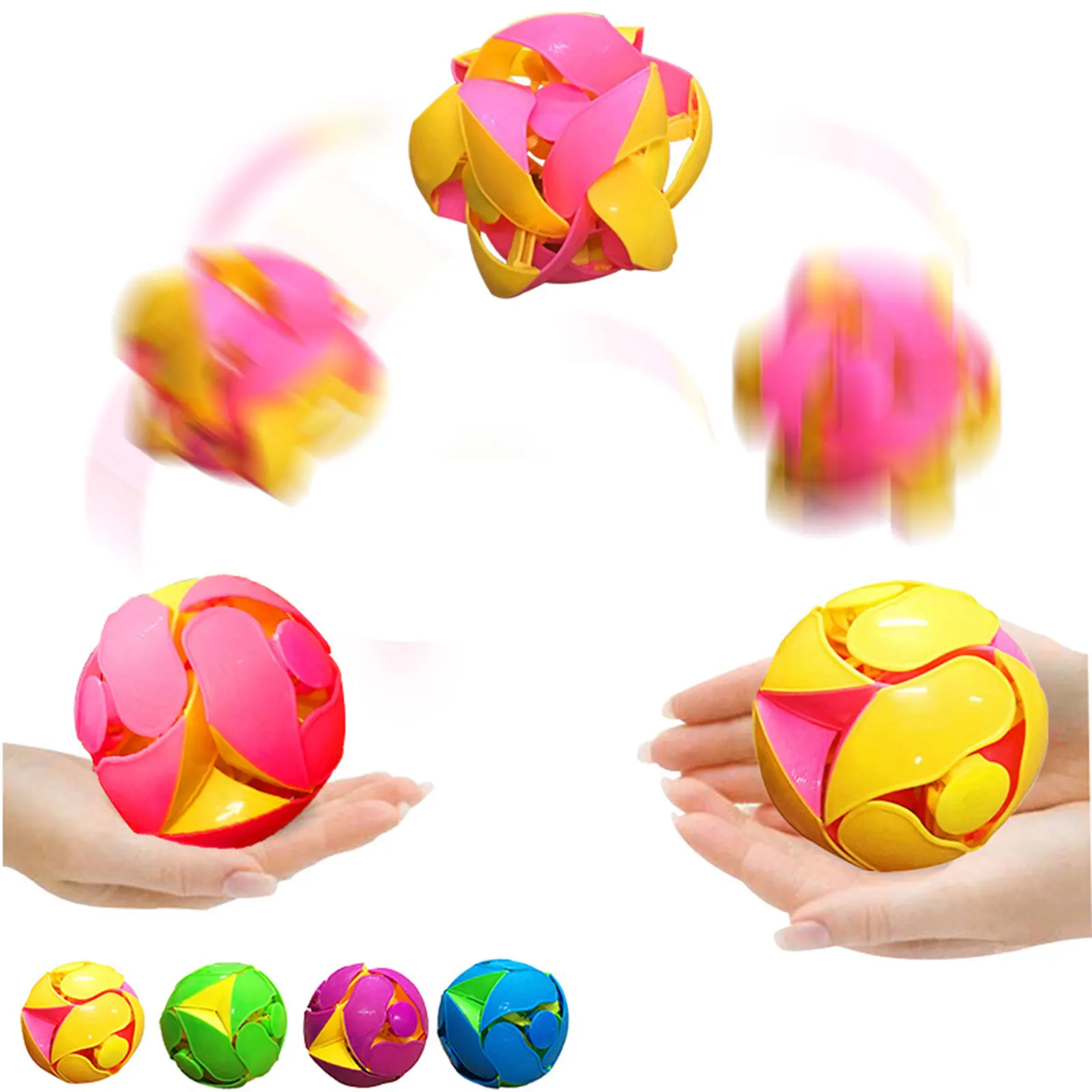 One Ball Dual Color Flipping Ball Switch Pitch Kid's Birthday Gift Magic Hand Throw Fun Interactive Decompression Toys