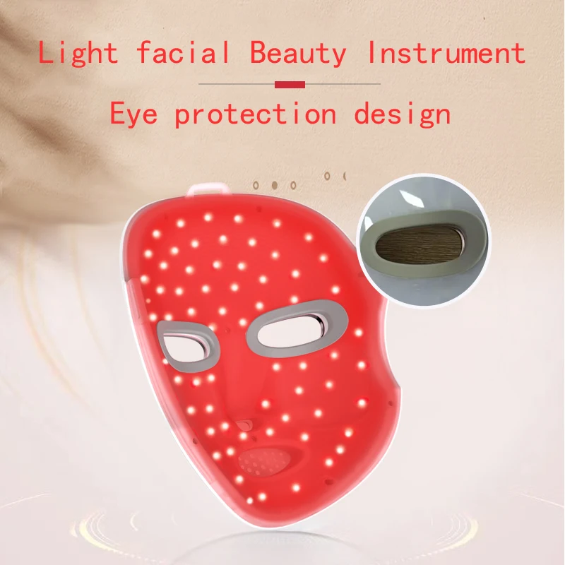 7 colors led facial mask photon therapy skin care for face acne reduction led face neck mask