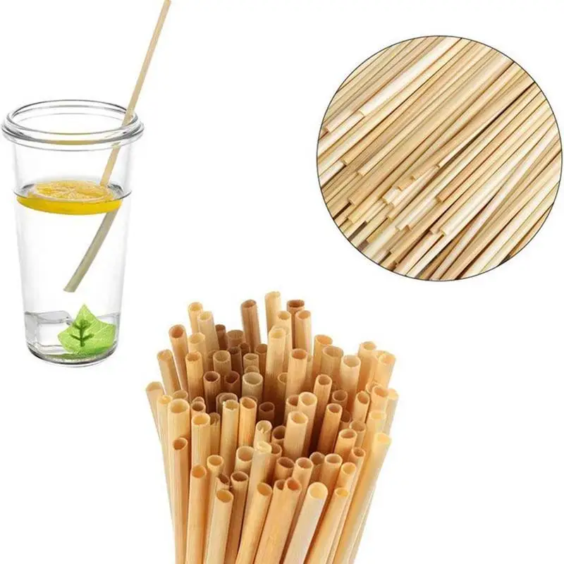 

100pcs 20cm Disposable Wheat Straws Eco-Friendly Natural Wheat Drinking Straw Environmentally Straws for Drinkware Bar Acce