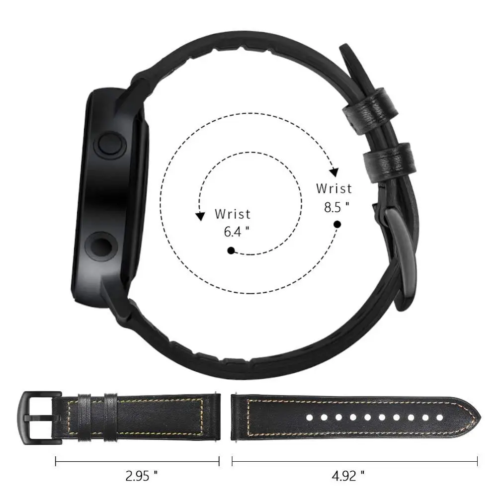 Vintage-Style Leather Watch Band - Premium 22mm Strap Accessory
