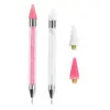 Rhinestone Picker Tool 2PCS with 2 Extra Wax Tips, Dual-Ended Manicure Nail Art DIY Decoration Kit for Rhinestones and Gemstones 1