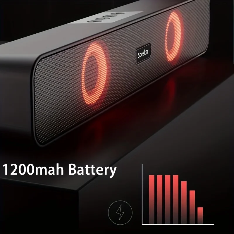 Bluetooth LED Light 4D Surround Speaker Home Theater Sound System Computer Soundbar For TV Subwoofer Wired Stereo Strong Bass