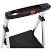2-Step Ladder, Aluminum Lightweight Folding Step Stool with Project Top, Silver, Tested to US Safety Standards 3