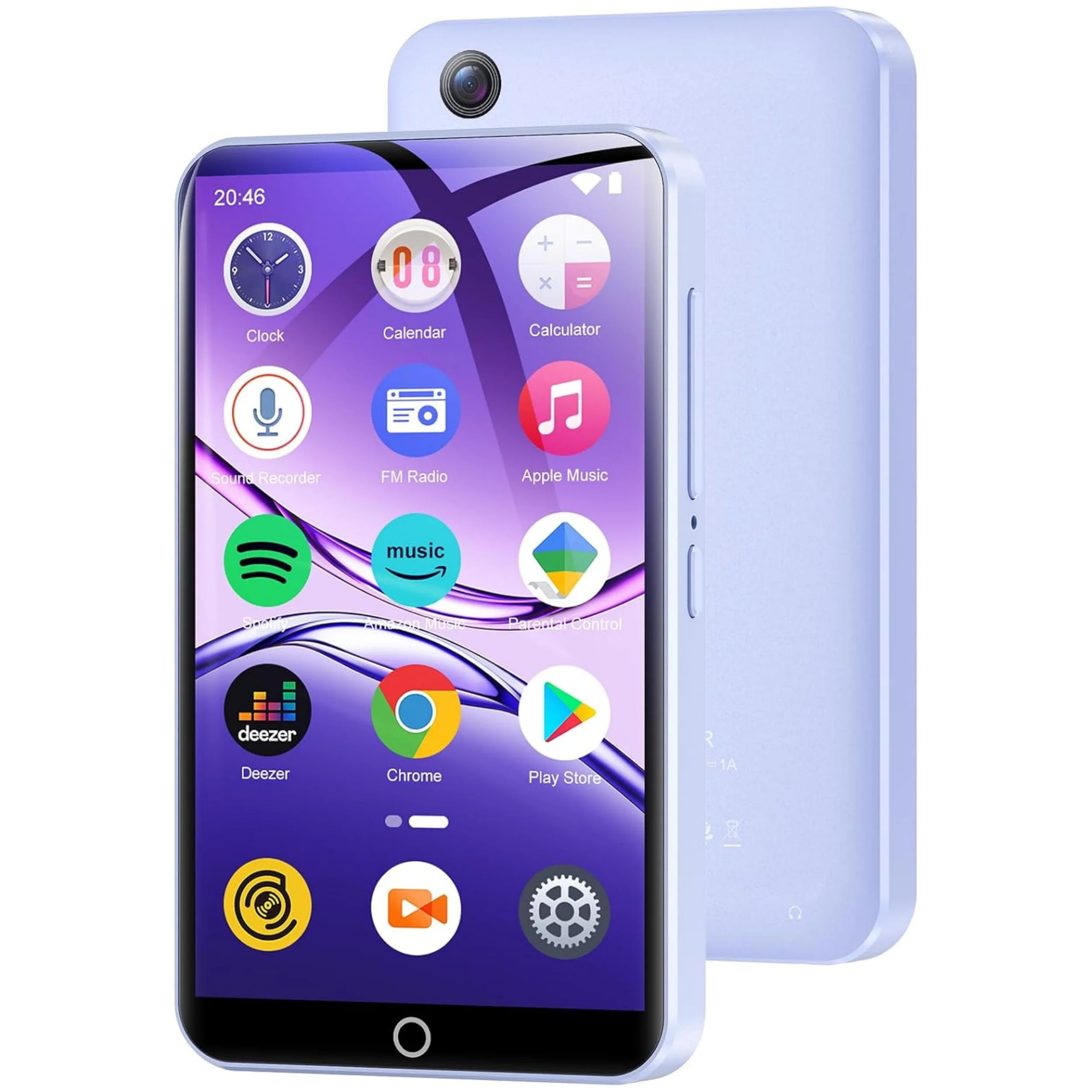 Innioasis Mp3-speler met Bluetooth en WiFi, 160 GB MP3-speler met Spotify voor kinderen, 4 inch touchscreen Android MP3 MP4-speler met Pandora, Music, hoorbaar, Libby, Audioboeken (wit