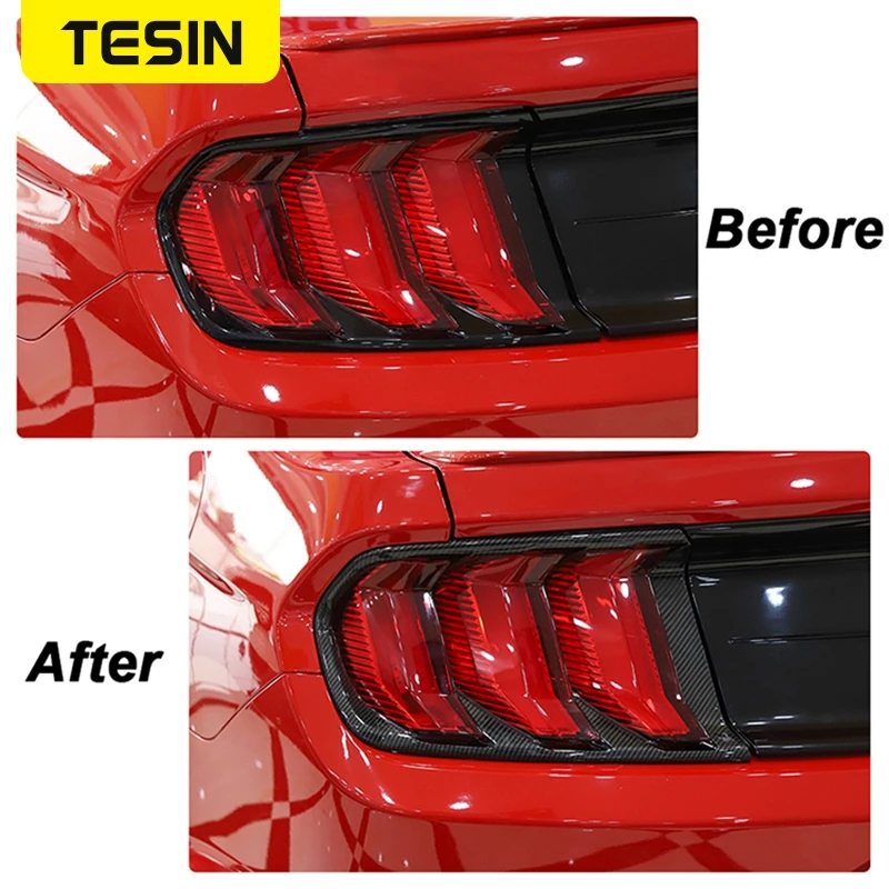 Tesin Auto Rücklicht Lampe Dekoration Abdeckung für Ford Mustang