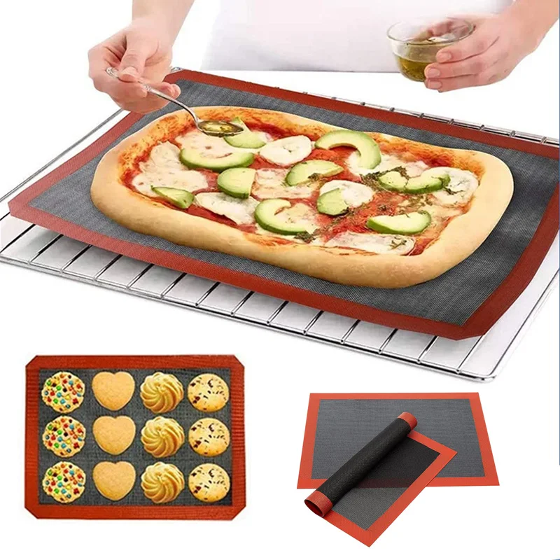 Premium Silicone Baking and BBQ Mat - Heat Resistant and Breathable Cooking Sheet for Oven and Microwave Use (30x40cm)