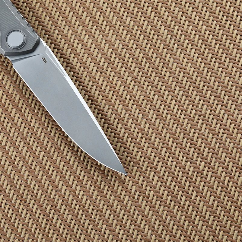 Green Thorn Astrum FP Bearing Folding Knife VG10 Blade Material TC4 Titanium Alloy Handle Outdoor Camping Portable EDC Tool 4