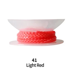 48 Vibrant Colors Continuous Elastic Power Chains (Light Red 41)