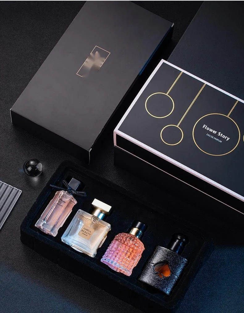 Nuovo profumo Flower Story Gift Box Profumo da donna Set da quattro pezzi Profumo Fragranza a lunga durata Consiglia profumo al caffè nero da donna_voghion.com
