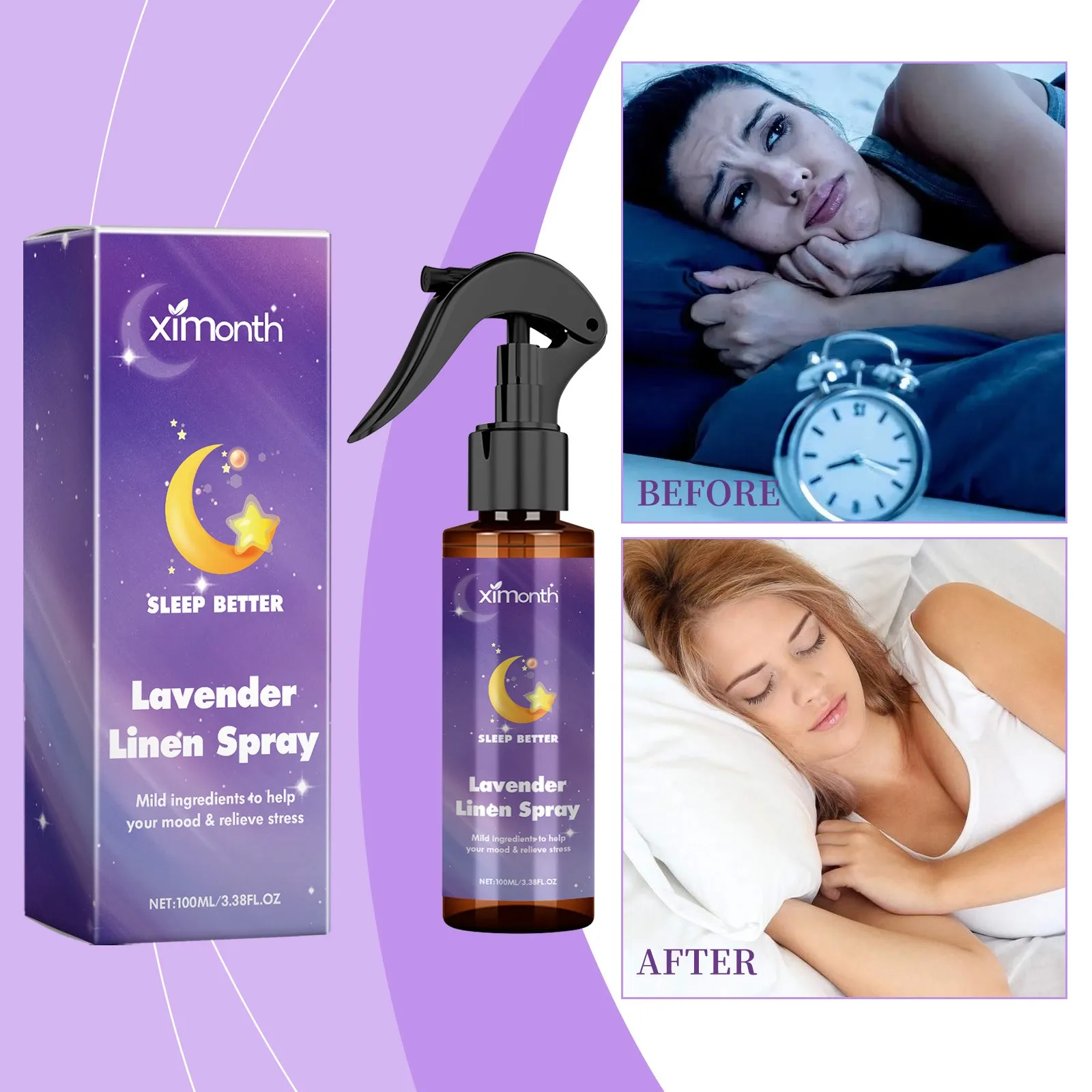 Aromatherapy Oil 100ml Lavender Spray For Sleeping Relaxation Sleep Aid Room