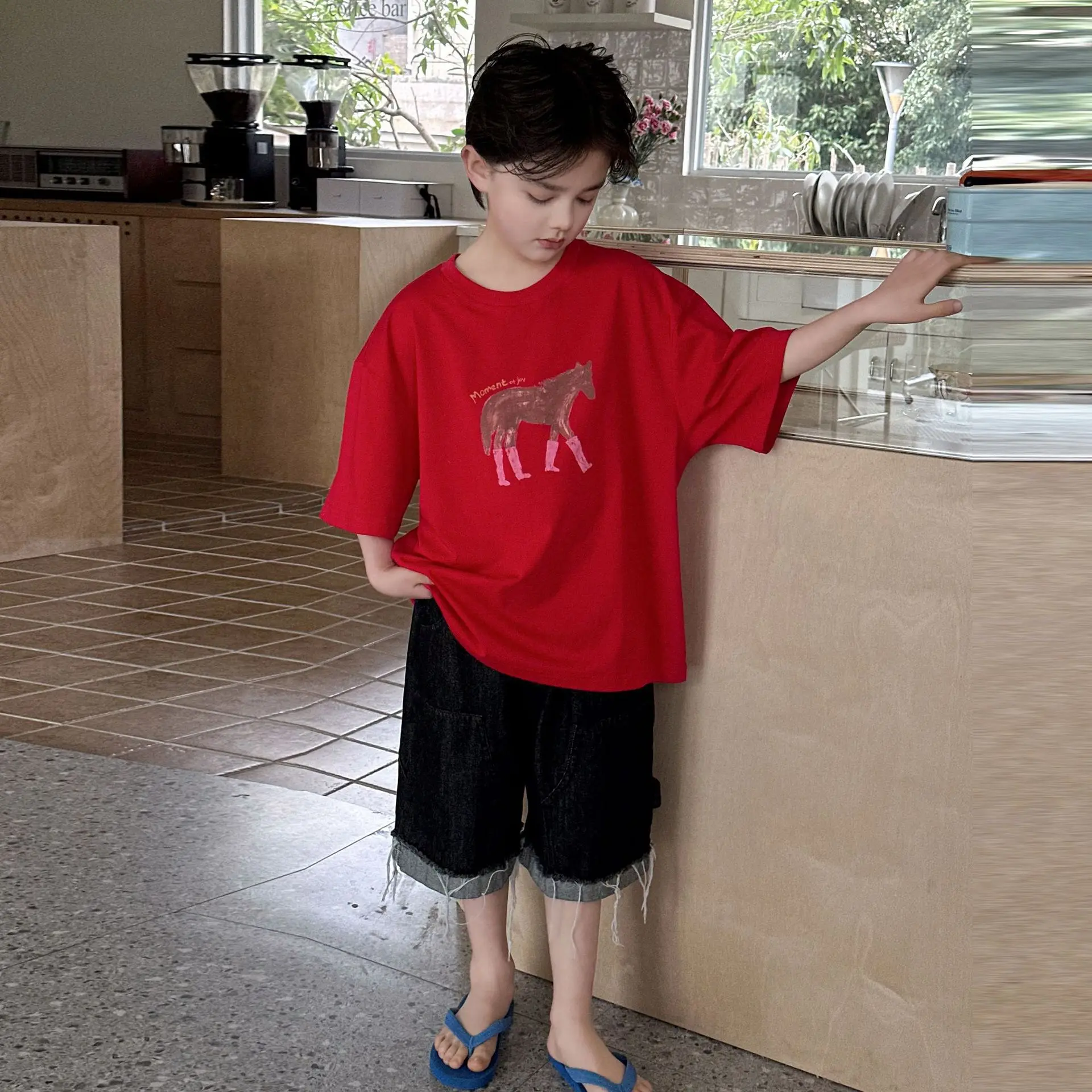 Boys T-shirt 2026 Spring and Summer New Children's Clothing Korean Style Boys and Girls Loose Cartoon Printed T Shirt - 3