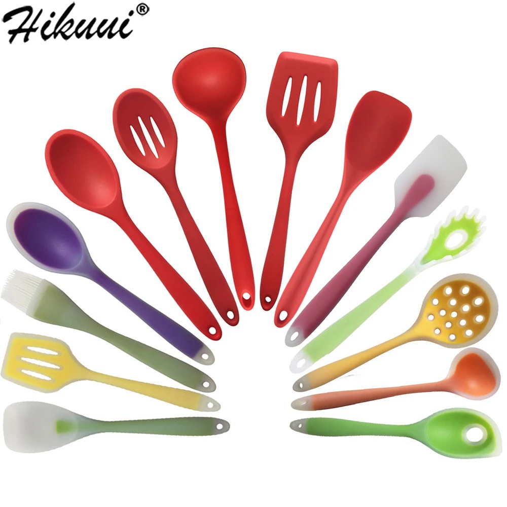 Kitchen Cooking Tools Coated Nylon And Silicone Cookware Spatula And Spoon 6 Style pancake spatula