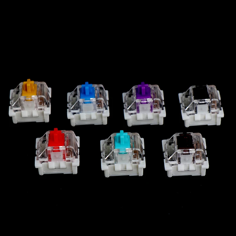 오테뮤 기계식 키보드 스위치, 클릭키 선형 촉각 사일런트 스위치, RGB LED SMD 게임 호환 MX 스위치, 3 핀, 10X