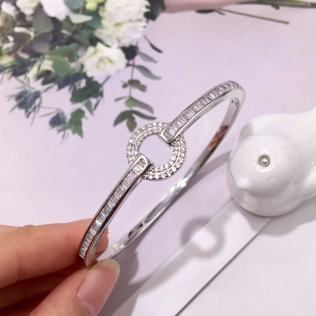 2022 Hot Trend Brand Luxury Circle Diamond Bracelet Gold Rose Gold SilverEveryday Wear, Party, Birthday