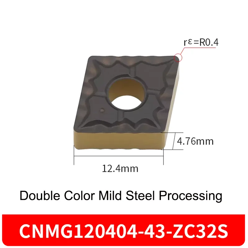 

Токарная вставка GULING с ЧПУ, 10 шт., алмазные карбидные вставки CNMG120404/120408, титановый сплав с покрытием из нержавеющей стали