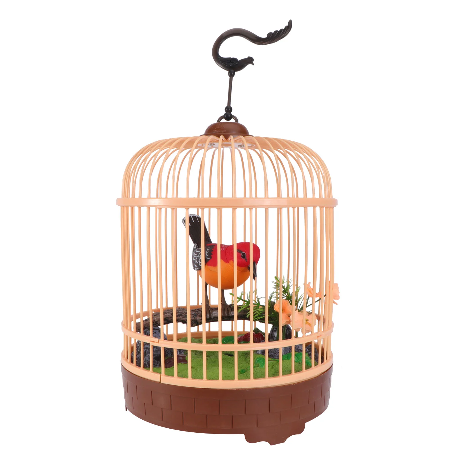 

Voice Control Birdcage Toy Novel Plaything Voice-activated Animal Toys Adorable Plastic Parrot Funny Educational Child