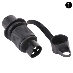 3 - Pin Round Trailer Socket Connector for Electrical Vehicles, 12V (1)