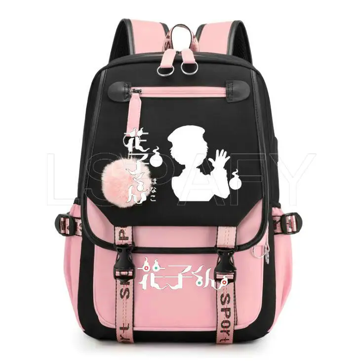 Novo anime toalete-bound hanako-kun adolescentes estudante schoolbags mulheres homens portátil mochila de viagem menino menina crianças escola sacos de livro