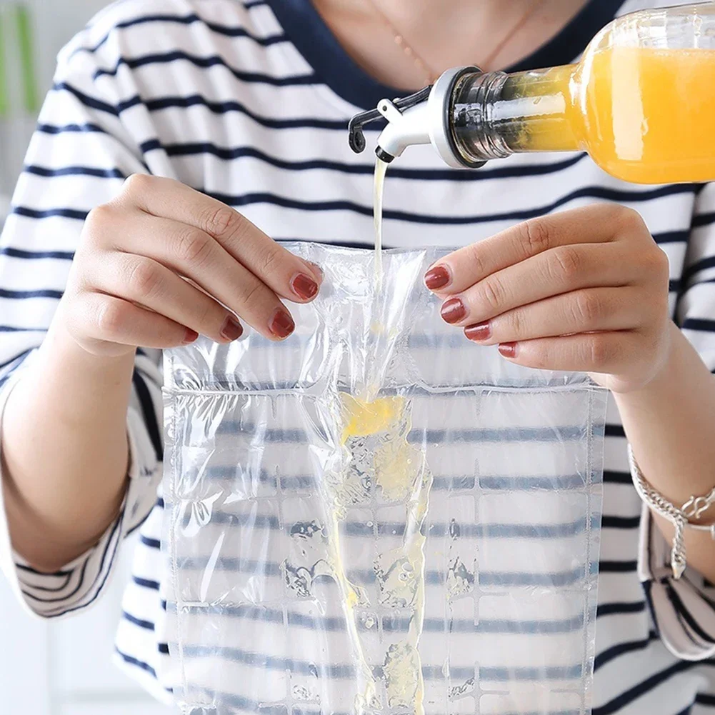 Description Picture 6 of item10pcs/pack Ice Cube Mold Disposable Self-Sealing Ice Cube Bags Transparent Faster Freezing Ice-making Mold Bag Kitchen Gadgets