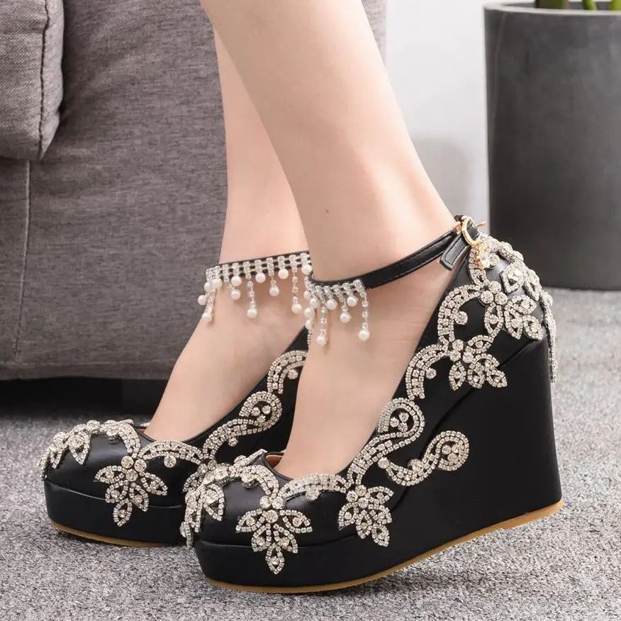 

Women's Shoes With Straps Beige High Heels Sandals Ladies Basketball Platform Tassel 2024 Clogs On A Wedge Buckle 12cm African F