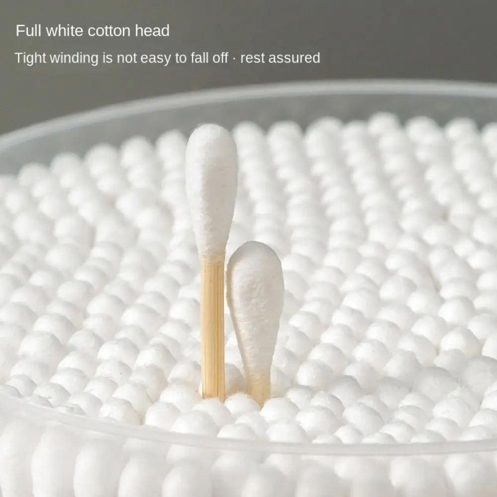 Durable Double Head Cotton Swab Wooden Wadded Sticks Multipurpose Disposable Cotton Swab Cleaning Cotton Swabs 4