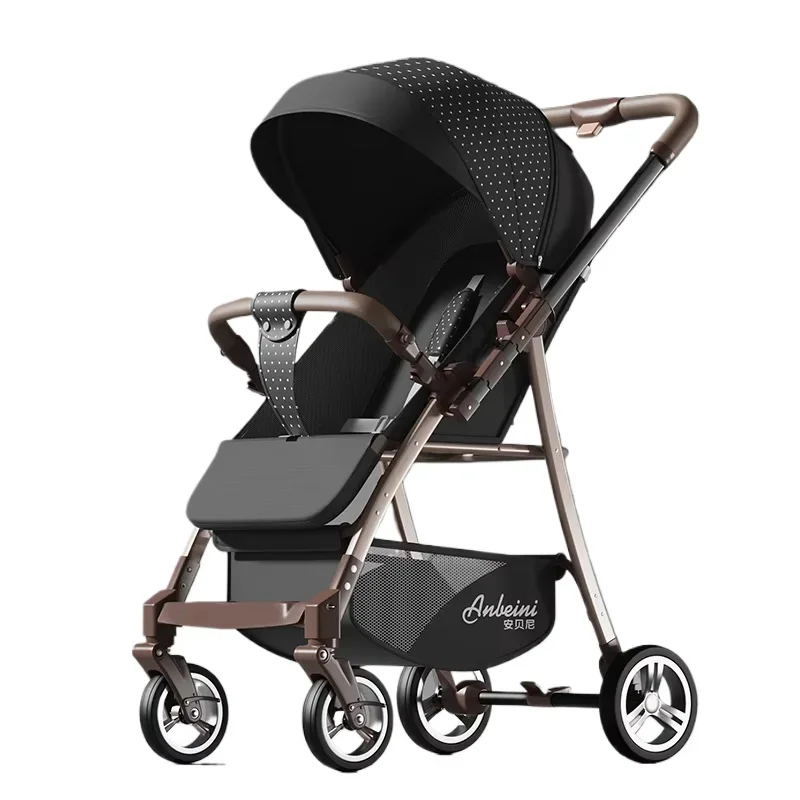 Lightweight baby Stroller Two-way kids baby pram stroller One-click Folding 0-3 Year Old travel stroller trolley