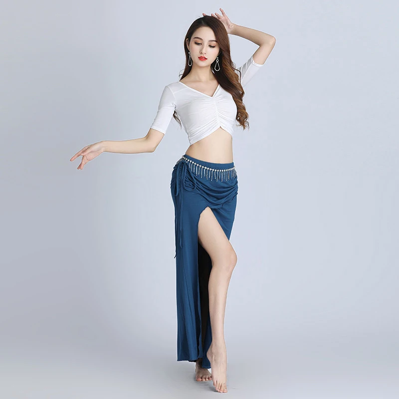 

Belly Dance Dress Costume Set Women Oriental Practice Wear Professional Performance Belly Dance Top Long Skirt Outfit Clothes