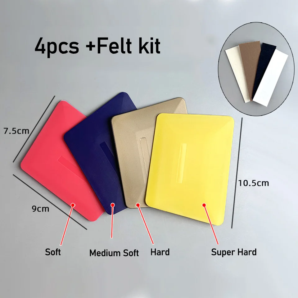 Trapezförmiger Weicher Rakel für Vinylfolierung, PPF, Fenstertönung und Schilderfolieninstallation, Doppelseitiger Vierkant-Rakel – Detail 9