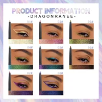 Crayon Gel Eyeliner Caméléon Imperméable Effet Chrome Brillant, Ombre à Paupières Scintillante Vert Doré Nacré pour Maquillage des Yeux Effet Silkworm 5