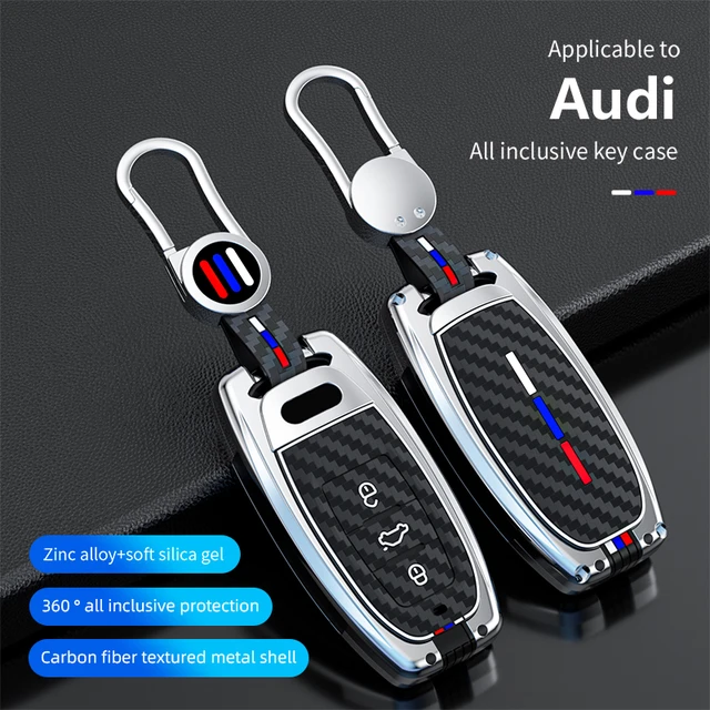 Zinc Alloy Car Key Case Cover for Audi A1 A3 8V A4 B8 B9 A5 A6 C7 A7 A8 Q3  Q5 Q7 S4 S6 S7 S8 R8 TT Keychain Accessories Llavero 