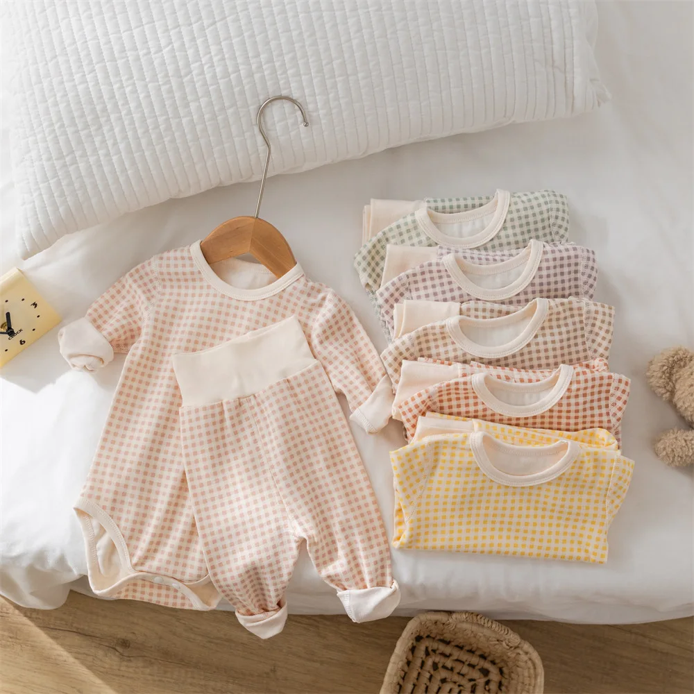 AYNIGIELL Neugeborene Bodys + Hosen Unisex Baumwolle Baby Mädchen Kleidung Lange Ärmel Neugeborenes Baby Kleidung für 0-18 Monate – Detail 7