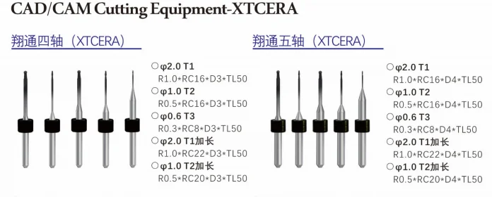 Xtcera220 xtcera300 500 Keramik fräser Cadcam-Fräs bohrer Erdbeer-Dental labor Lithium-Disilikat-Fräs werkzeuge – Detail 2