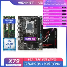 MACHINIST X79 Motherboard Kit With Xeon E5 2420 V2 DDR3 ECC RAM 8GB(2x4G) LGA 1356 NVME M.2 USB 3.0 Set E5 V309