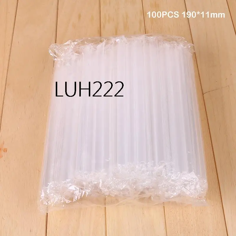 100pcs 7.5" Disposable Plastic Straws Milkshake Straws Bubble Boba Milk Tea Plastic Thick Smoothie Cold Drinking Drinkware Bar Accessories