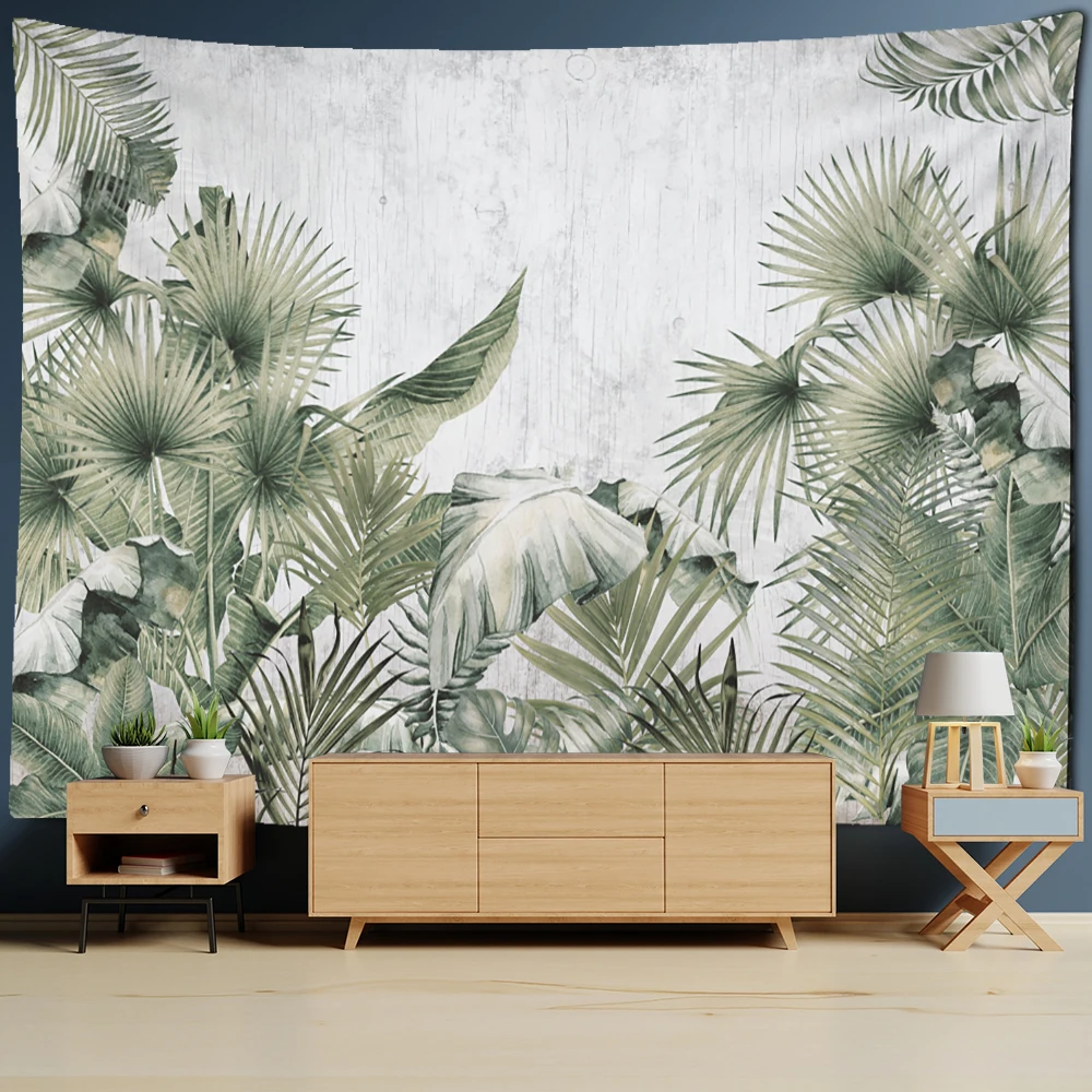 Guava Tree Banana Plant Tapestry Wall Hanging Palm Branch Paesaggio Tropicale Hippie Tapiz Dormitorio Tv Sfondo Decorazione Della Parete