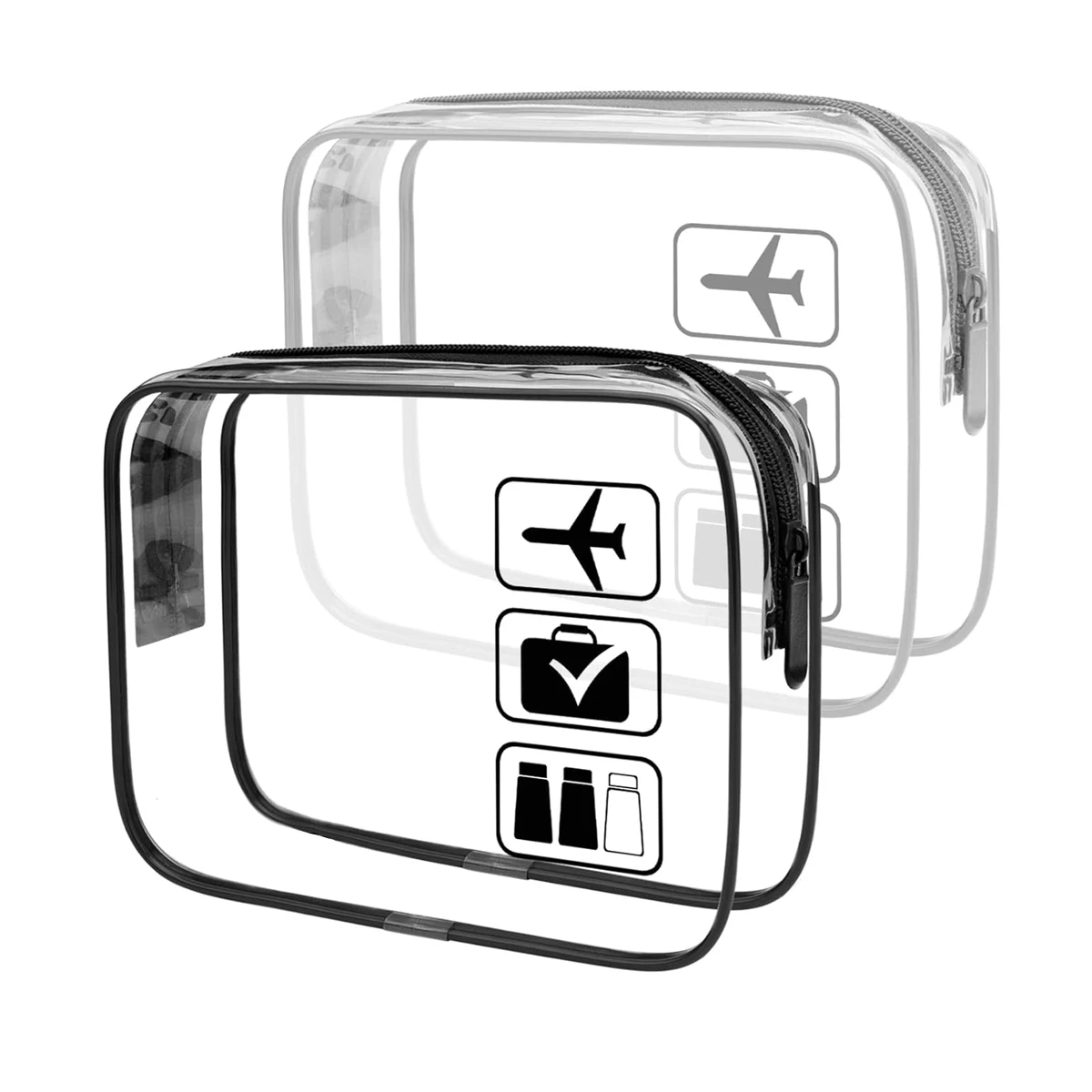 Makeup Organizer YANZAI Transparent Zipper Makeup Bag Organizer Box Men Women Travel Clear Cosmetic Bag Waterproof Toiletry