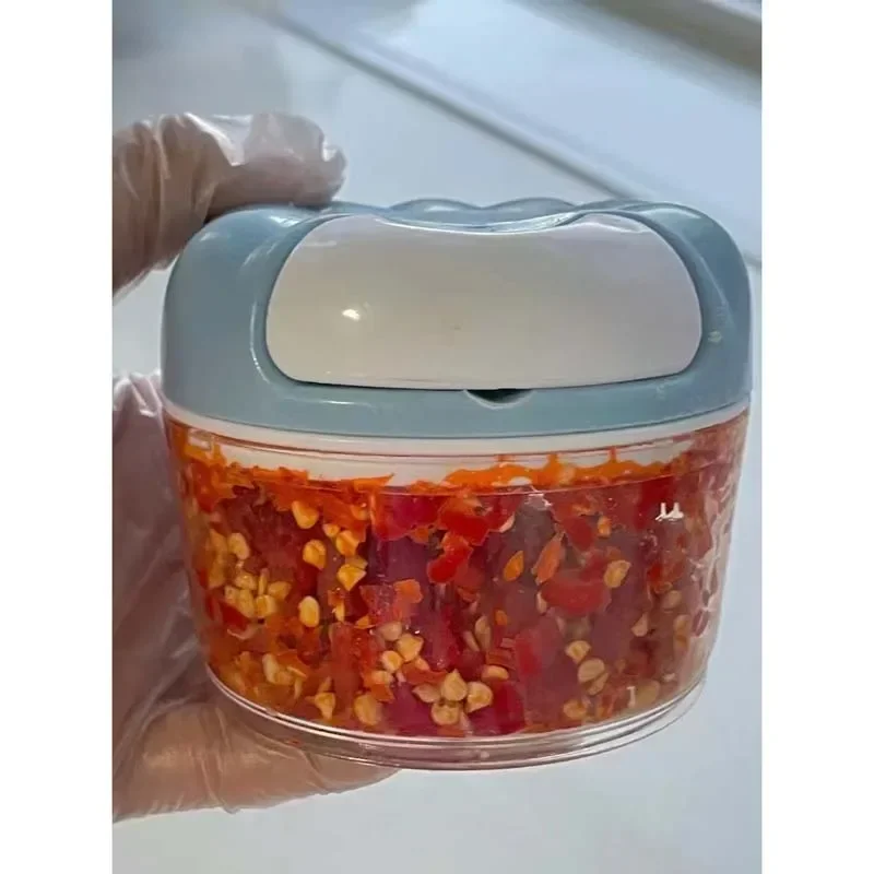 Manual Meat Grinder Garlic Chopper Rotating Garlic Press Vegetable Onion Cutting Machine 160/500/1000ML,garlic press,vegetable chopper,kitchen tools