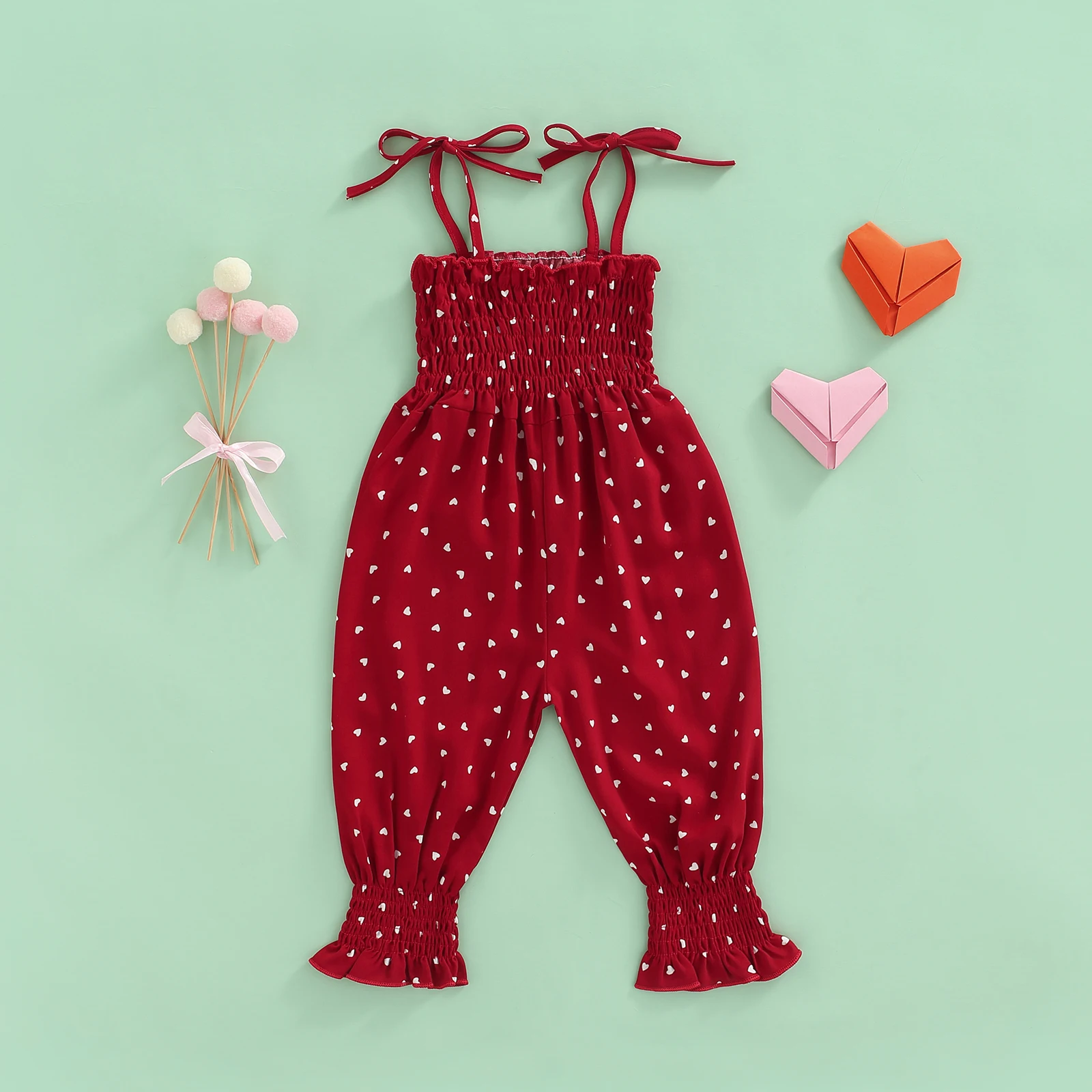 طفل رضيع فتاة حبال بذلة ، القلب/ليوبارد مطبوعة مطوي التعادل متابعة أسلوب بسيط وزرة ، عارضة الحلو رومبير 6 متر-4T