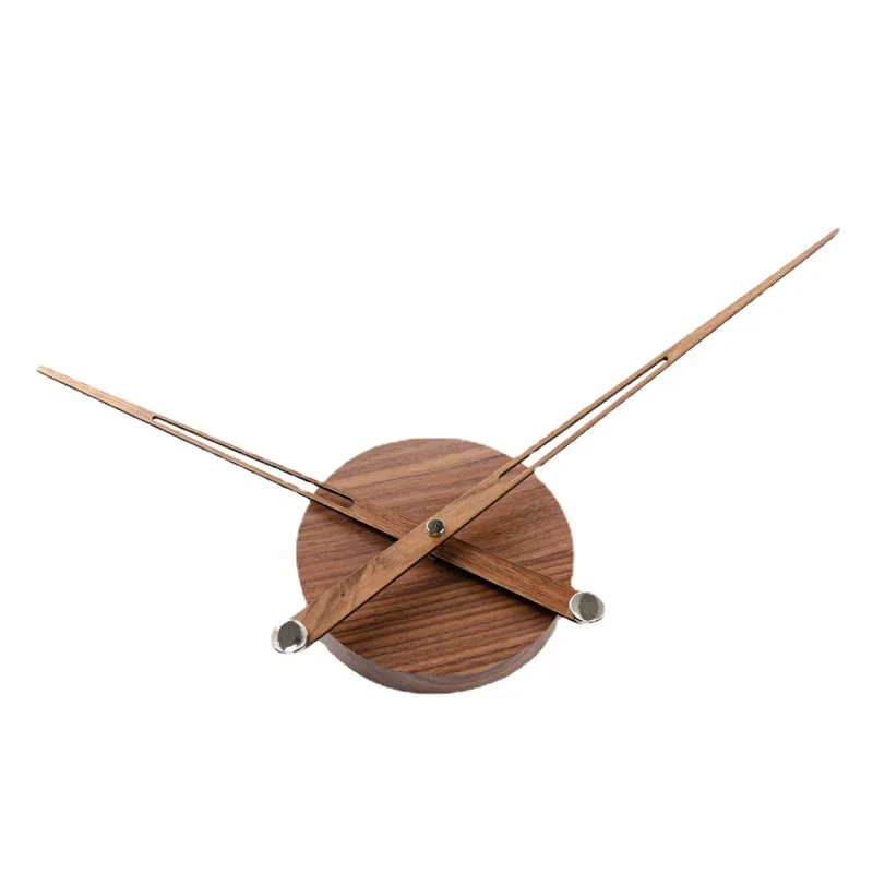DIY Walnut Large Pointer Spain Large Wall Clock Mechanism with Needles Silent Quartz Movement Solid Wood Pointer Torque