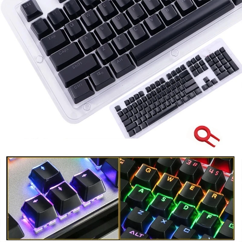 branco keycaps diy preto backlit borda de cristal para teclado mecânico
