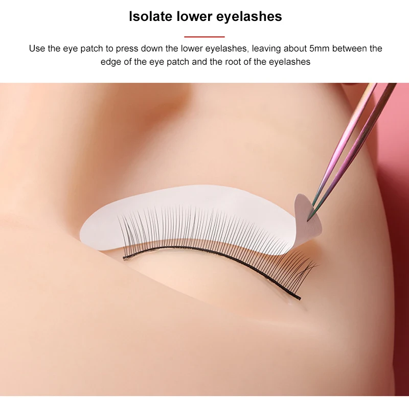 Description Picture 5 of itemset Eyelash Extension Patches Under Eye Pads Tips Sticker Eyelashes Paper Adhesive Natural Eye Lashes Makeup Tool