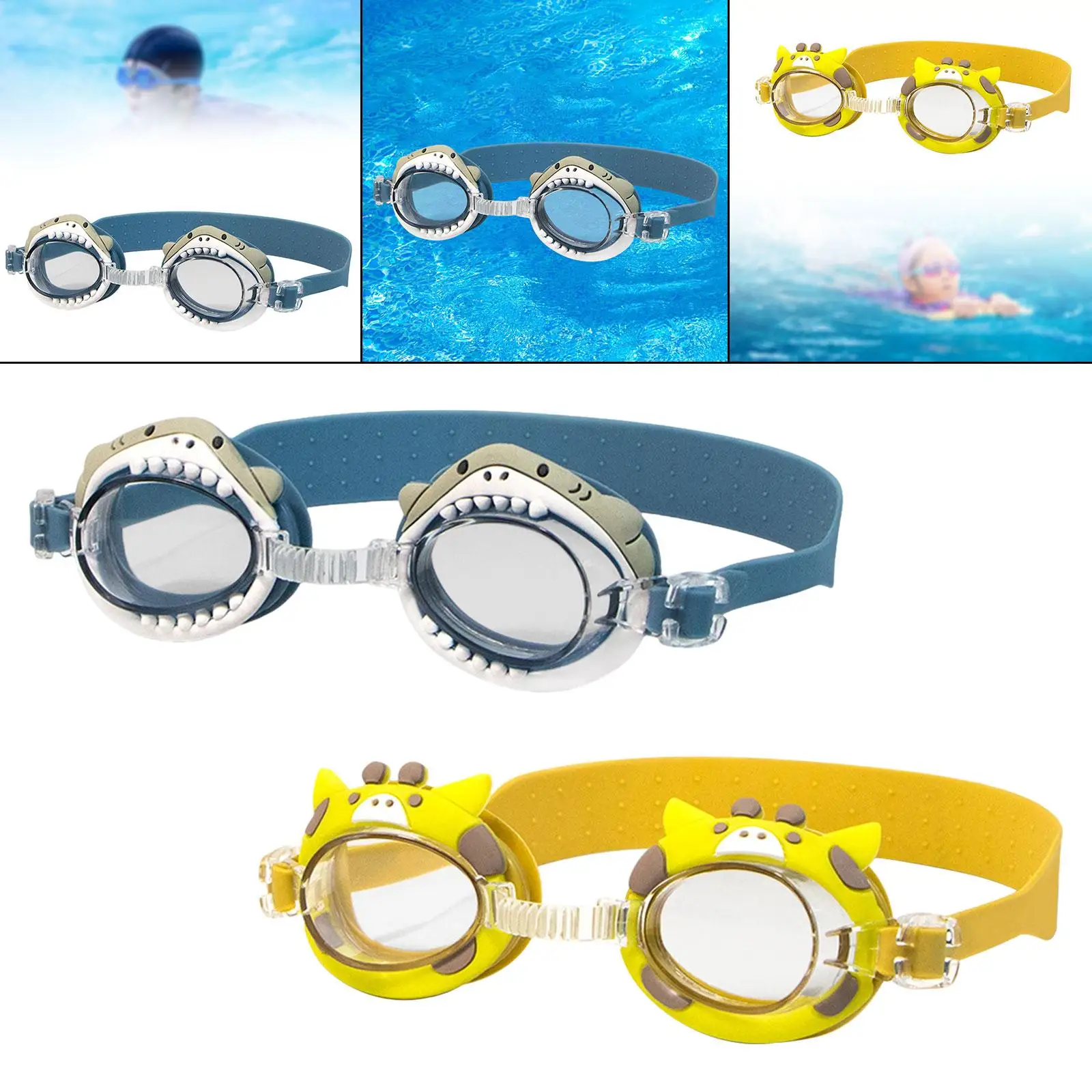 Cartoon Animal Kids Swimming Goggles Swim Practicing Child Swim Goggles Kids