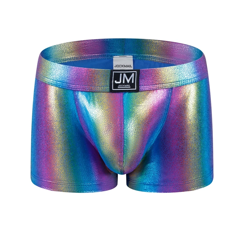 Men Underwear & Swimwear All-in-one Men's Beach Trunks Swimwear Swimsuit Shorts Boxer Briefs Summer Trunk Beach Shorts Rainbow