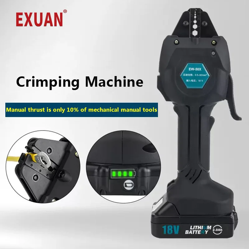 Terminal Crimping Machine EW-50X Electric LED Lighting Cold Wire Crimp Terminal Pre Insulated Tube Type Straight Crimping Pliers wire crimping tools