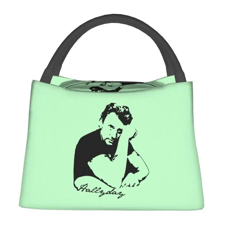 

Изолированная сумка-тоут для ланча французский Легенда рок Джонни Хелли для женщин, многоразовый охлаждающий термальный контейнер для обеда, для работы и путешествий